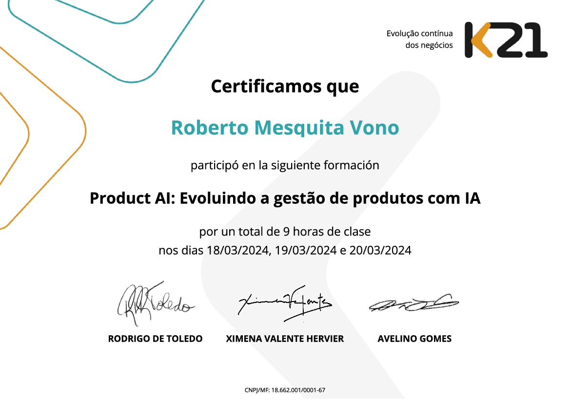 Certificado K21